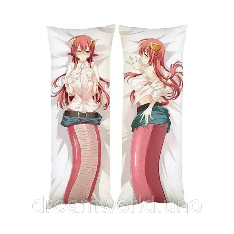 Подушка дакімакура Мія Ламія Monster Musume декоративна подушка для обіймання двостороння 50х150 Харків - фото 1