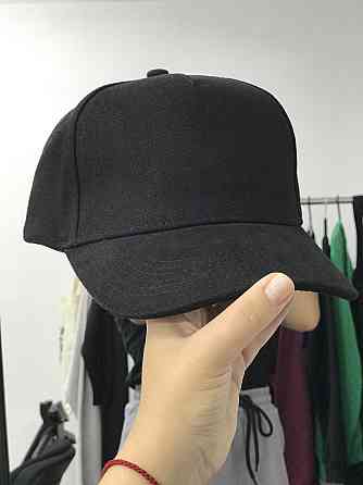 Черная кепка\ бейсболка с принтом - 