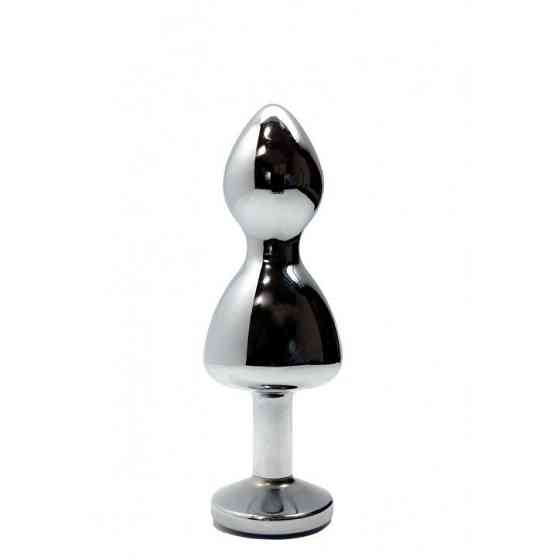 Металлическая анальная пробка Wooomy Lollypop Double Ball Metal Plug Red S диам. 2,8 см, длина 8,5см Sex Aura Киев