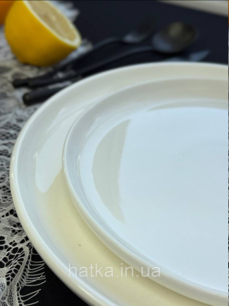 Тарілка біла кераміка 20см "Сноу" 102-1241 для дому та ресторанів Київ