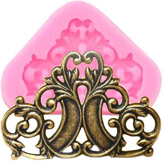 Молд силіконовий Абстракція 55 на 38 мм рожевий Київ