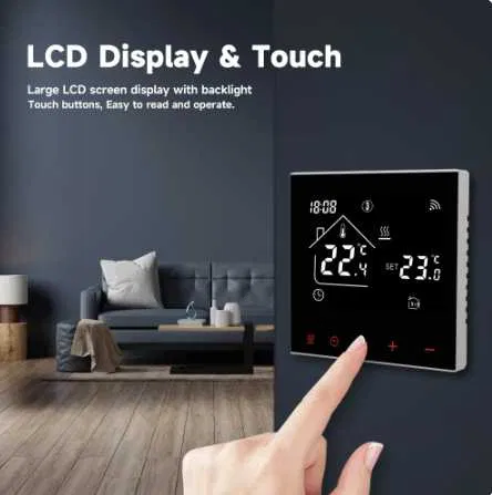Терморегулятор сенсорний програмований теплої підлоги Led (для водянаої підлоги) Вінниця - фото 7