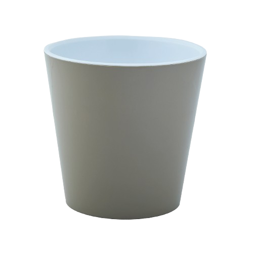 Вазон Деко зі вставкою 16*15,5см какао/білий Алеана Житомир - изображение 1