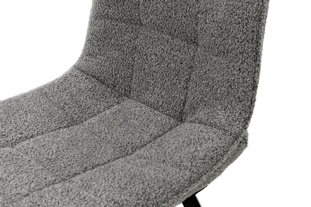 Стілець ФРЕШ (квадрат) чорний/букле сірий Киев - изображение 6