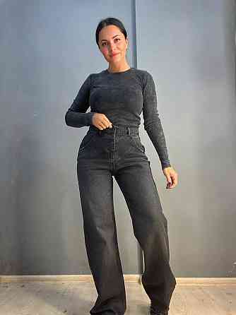 Джинсы женские Its Basic 2909 straight кокетка пуговицы прямые от бедра, черный, 36, 36, 68 см, 100  Одесса