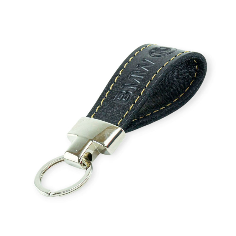 Брелок автомобіль Бмв шкіряний тиснений чорний, прострочений, метал. затискач Мукачево - фото 1