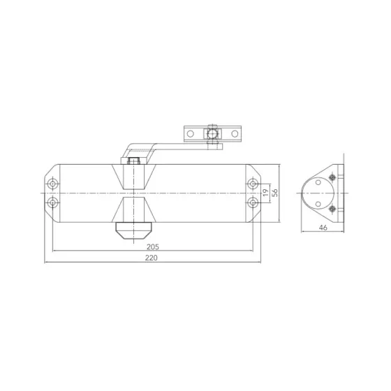 Дверний доводчик Dortec DT-82 Silver (63-00031) Київ