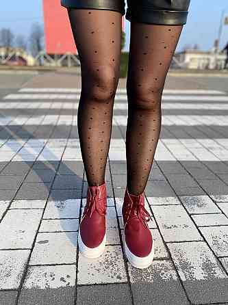 Черевики жіночі EA-2990 бордові еко-шкіра весна-осінь 39р.-24,5см. 40р.-25см. (1352) Коломыя