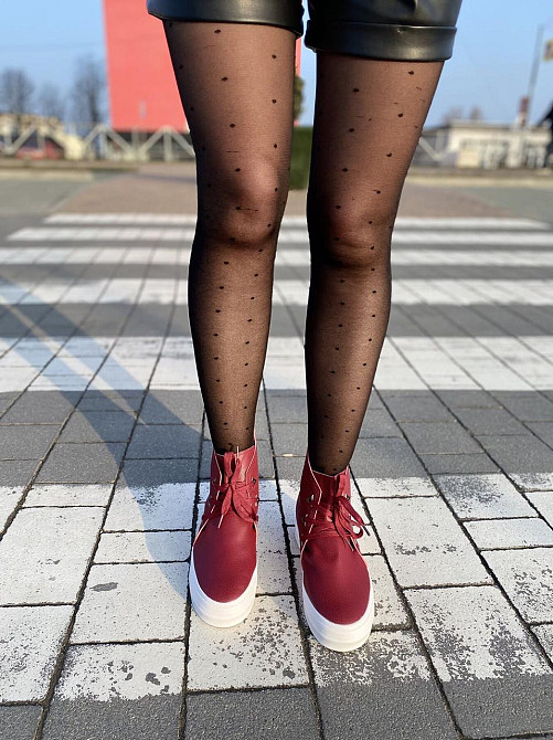 Черевики жіночі EA-2990 бордові еко-шкіра весна-осінь 39р.-24,5см. 40р.-25см. (1352) Коломыя - изображение 5