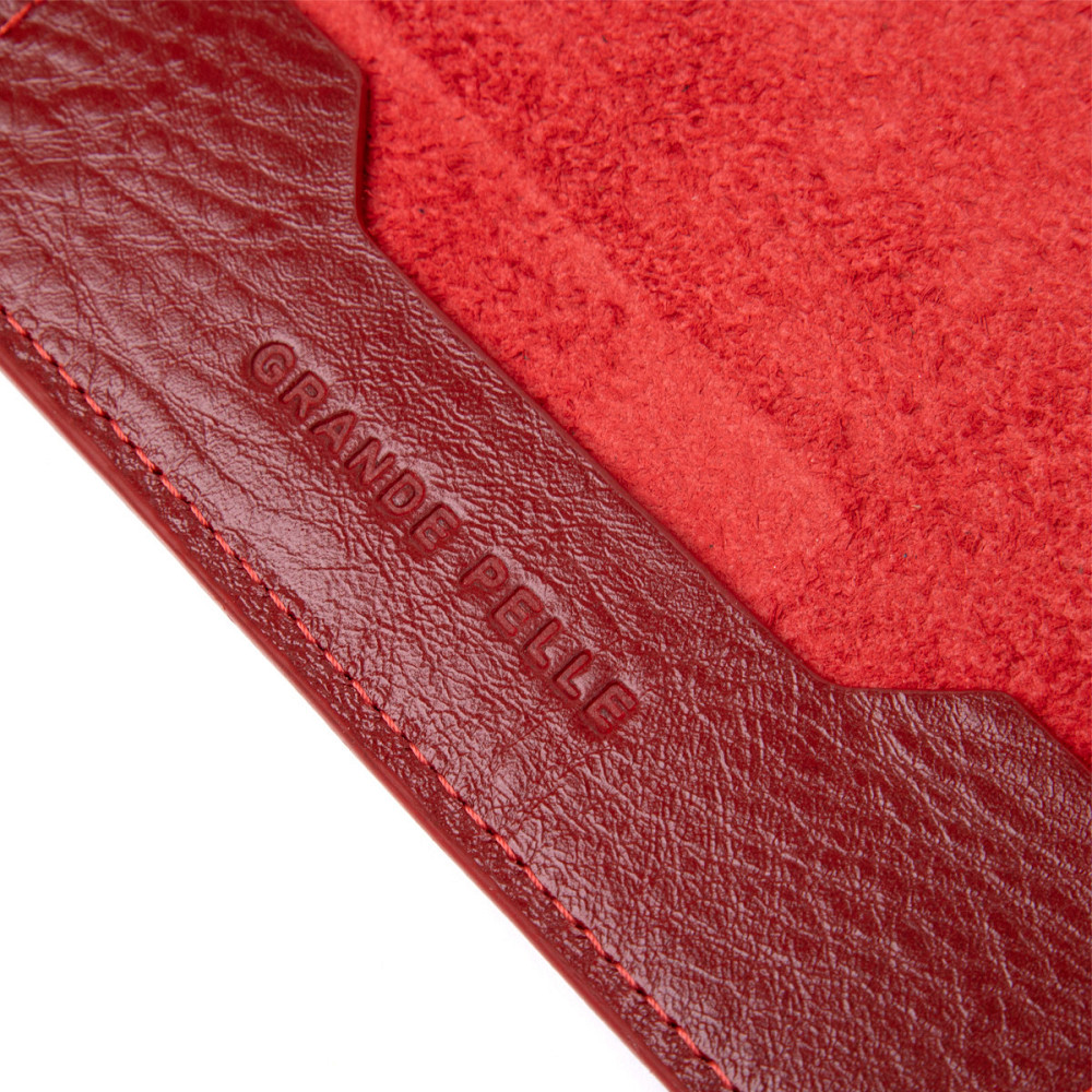 Красива шкіряна обкладинка на паспорт GRANDE PELLE 11480 Червоний Київ - фото 6