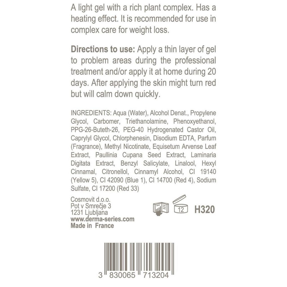 Термоактивний гель для проблемних зон THERMO-ACTIVE SLIM GEL DERMA SERIES 100 мл Дніпро - фото 2