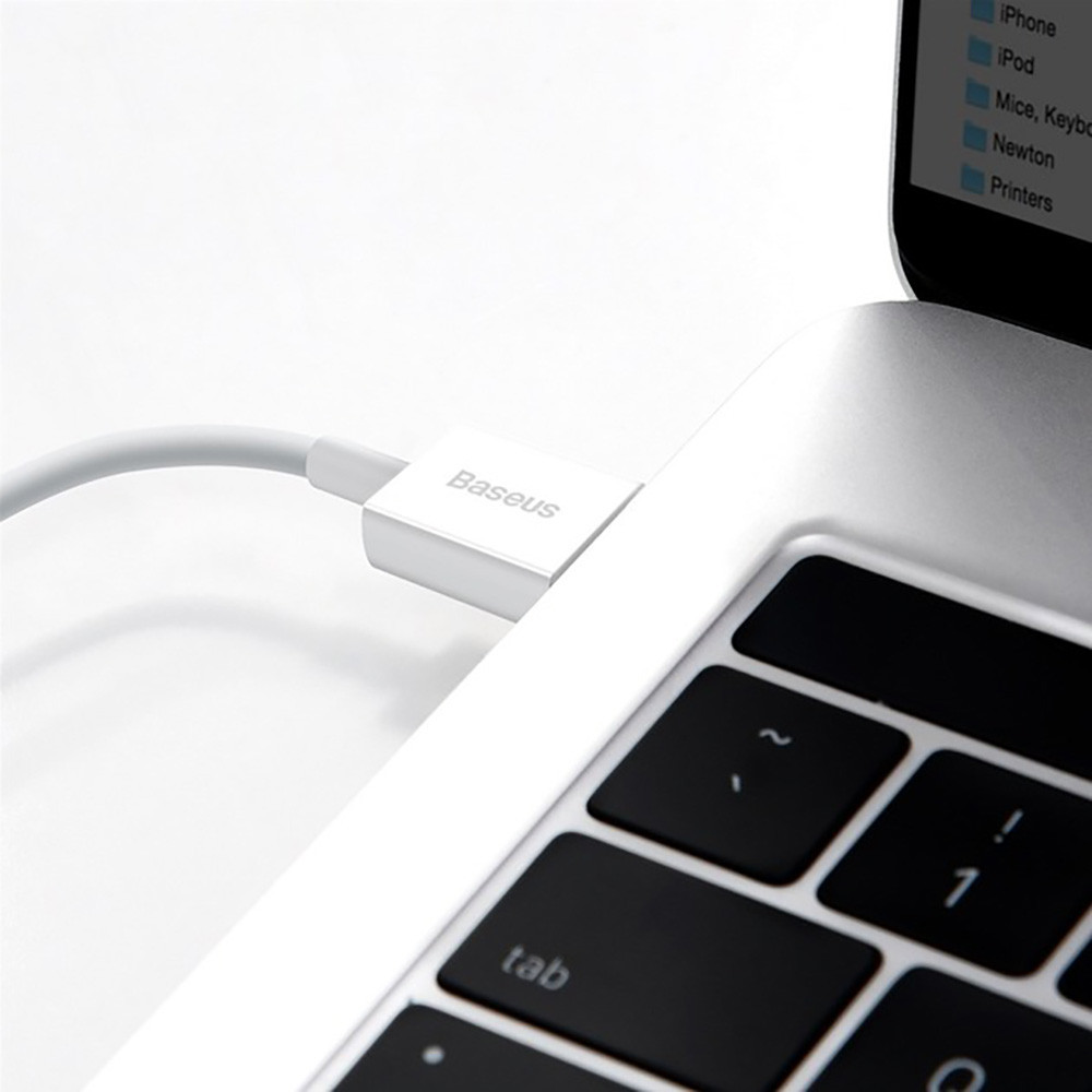 Кабель Baseus Superior Series Fast Charging Data Cable USB to iP 2.4A 2m White Одесса - изображение 9