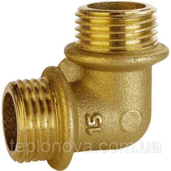 Косинець латунний 1/2| НР х 1/2| НР штампований з буртом А0113А VA Чернівці