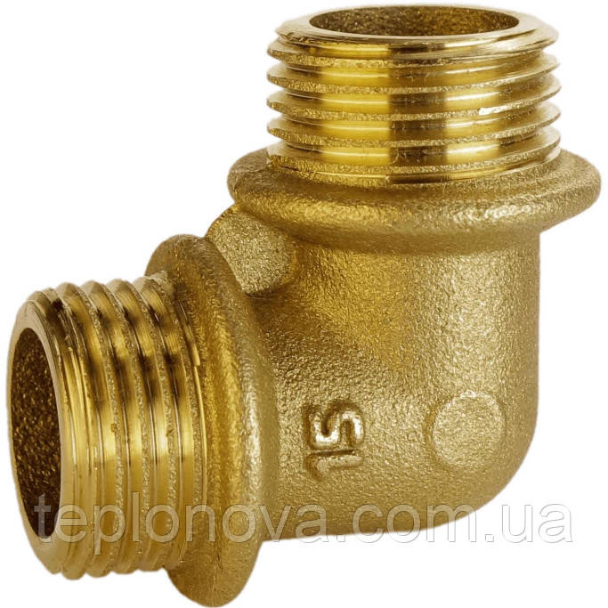 Косинець латунний 1/2| НР х 1/2| НР штампований з буртом А0113А VA Чернівці - фото 1