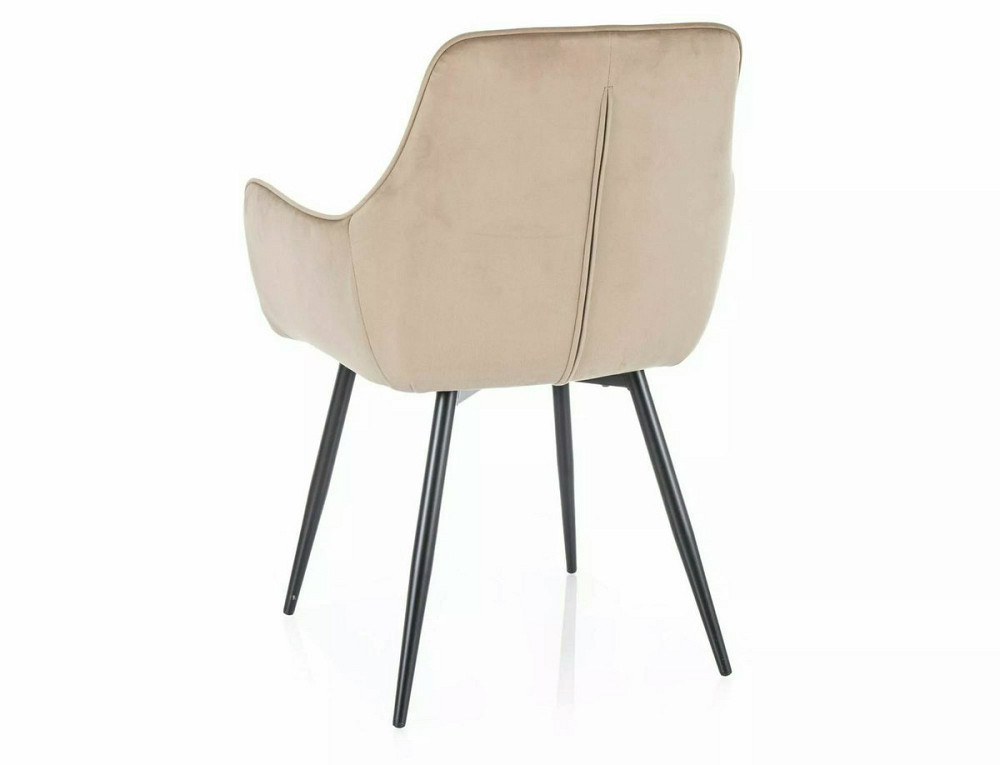 Стілець FIG VELVET чорний каркас/беж 28 Днепр - изображение 3