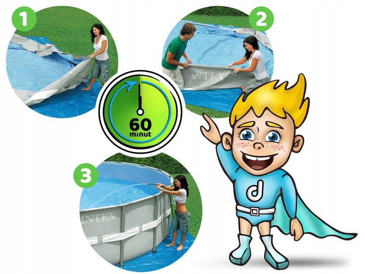 Басейн каркасний 20в1 Intex 26756, 610 х 132 см Київ - фото 8