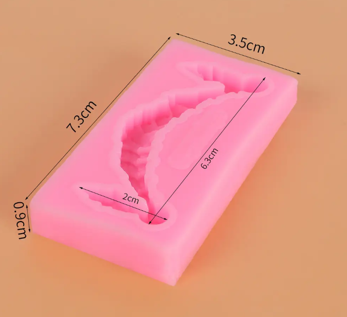 Молд силиконовый Занавеска 73 на 35 мм розовый Киев - изображение 2