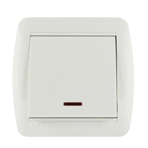 DEMET білий Вимикач зовнішній з підсвічуванням Лезард Житомир - изображение 3