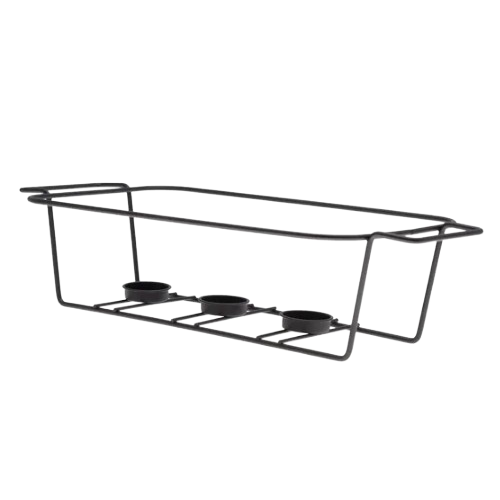 Марміт прямокутний 3л 41см кераміка скляна кришка + метал.підставка чорний 6422 KAMILLE Житомир - фото 8