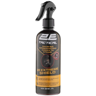 Спрей від комах 2E Tactical Extreme Shield Від кровосисних комах та кліщів Для обробки одягу та спорядження 500 мл (2E-RPLNTPN05-500) Вінниця - фото 2
