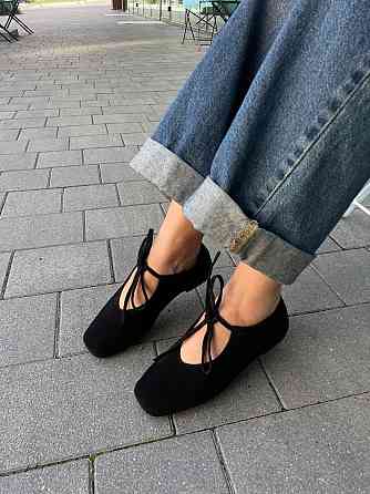 SEE SEVEN Балетки жіночі SEE SEVEN 1770 чорні (весна-осінь, замша натуральна) (5930) Коломия