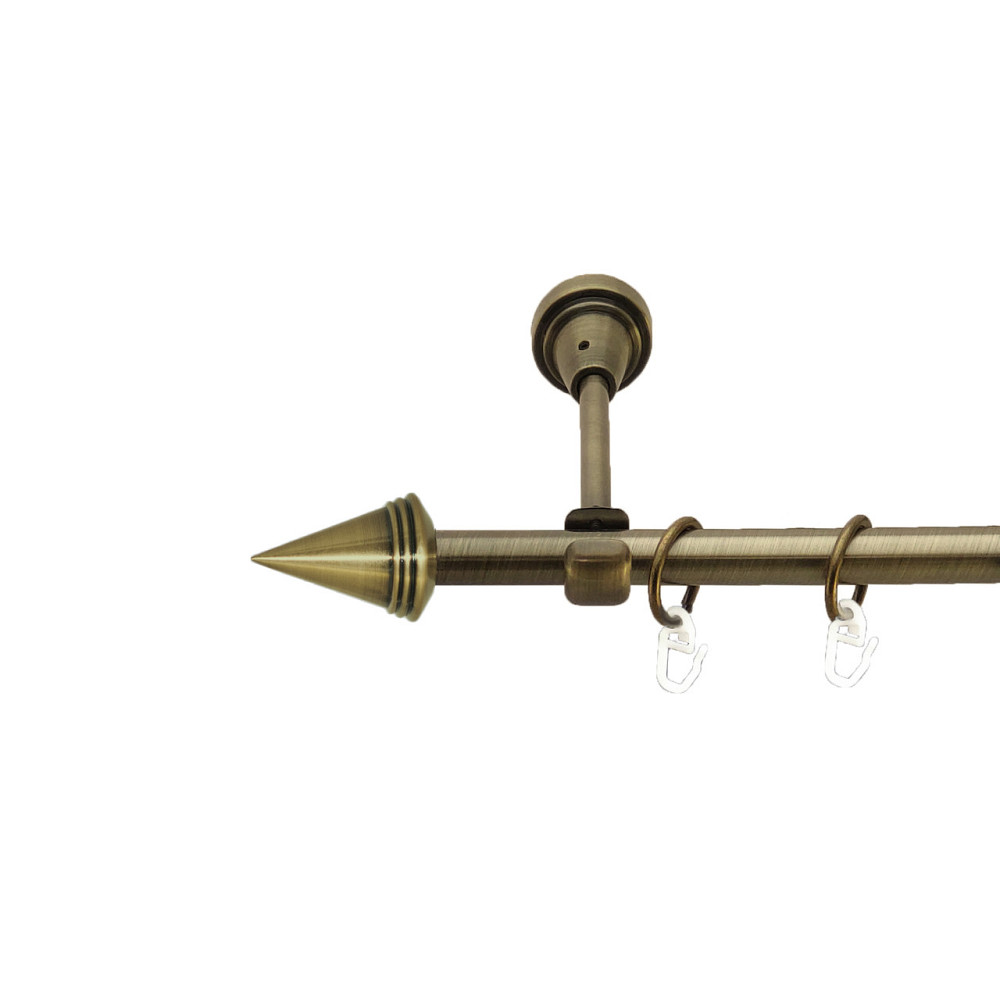 Карниз Orvit Конус металевий однорядний відкритий Антик 16 мм 240 см (7180769) Львов - изображение 1