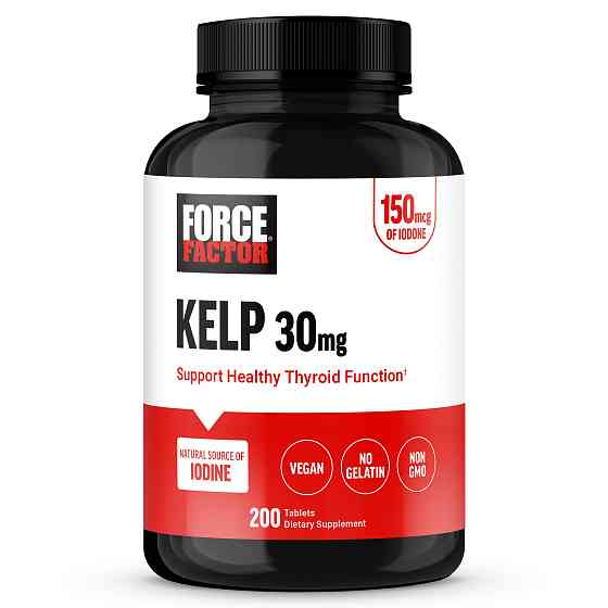 Натуральний Йод (Ламінарія) Force Factor Kelp, 150 mcg, 200 Tablets Луцьк