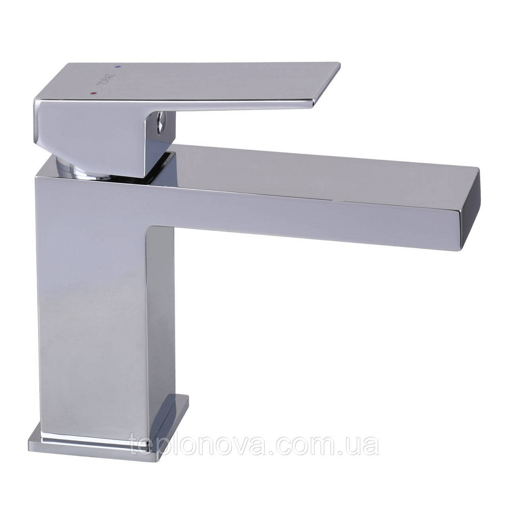 Змішувач для умивальника TOPAZ ODISS TO 18401-H61B Квадро cartridge D35, шланги 45 см Чернівці - фото 3