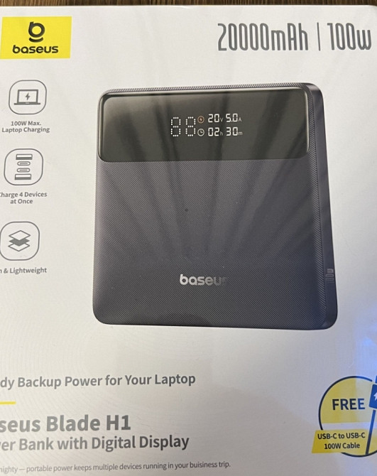 Baseus Blade 100W - 20000mAh Power Bank. Харків - фото 3