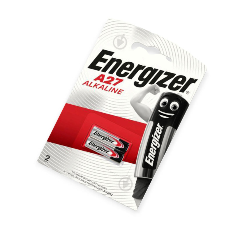 Батарейка "А 27" лужна 12V мікропальчик Energizer блістер (у брелок сигналки) 2шт Мукачево - фото 1