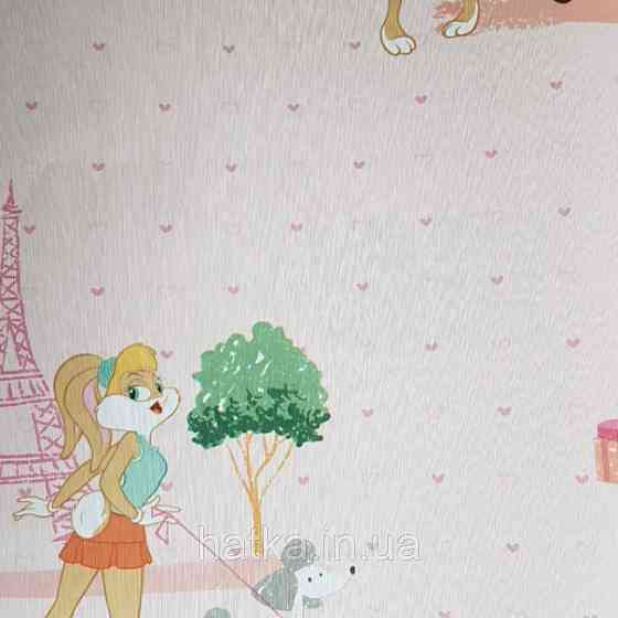 Обои виниловые на флизелине AdaWall Ada Kids метровые детские герои мультфильма Луни тюнз крольчиха Лола Банни Киев