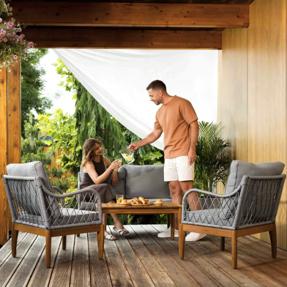 Комплект садових меблів Di Volio Ragio сірий Київ