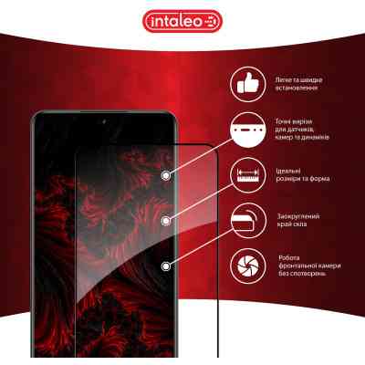 Стекло защитное Intaleo Full Glue Realme 12+ Black (1283126592485) Винница