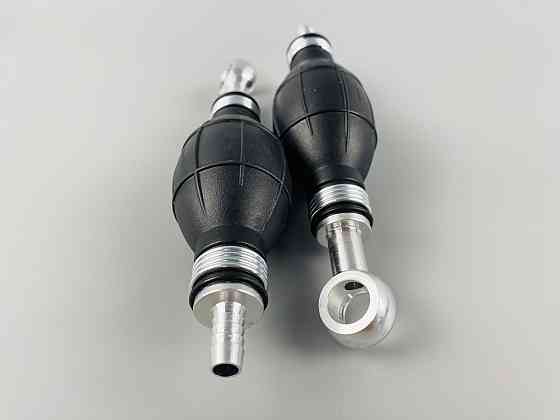 Ручний насос для перекачування рідини з клапаном масло-бензостійка гума алюмінієві наконечники d=8 мм/d=14 м Мукачево