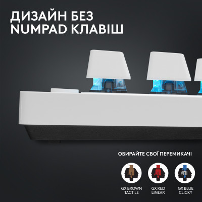 Клавіатура Logitech G PRO X TKL Lightspeed Tactile USB UA White (920-012148) Вінниця - фото 6