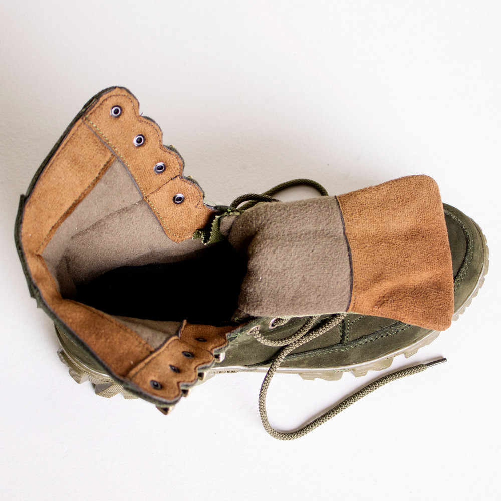 Берцы Зимние  Олива На Флисе  