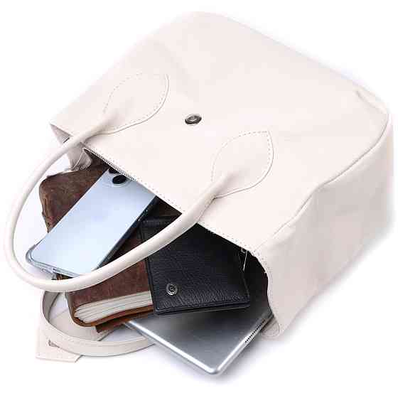 Ділова жіноча сумка з двома ручками з натуральної шкіри (SHVIGEL) Київ