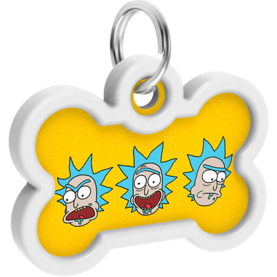 Адресник для животных WAUDOG Smart ID с QR паспортом "Рик и Морти 3", кость 40х38 мм (231-0282) Винница - изображение 3