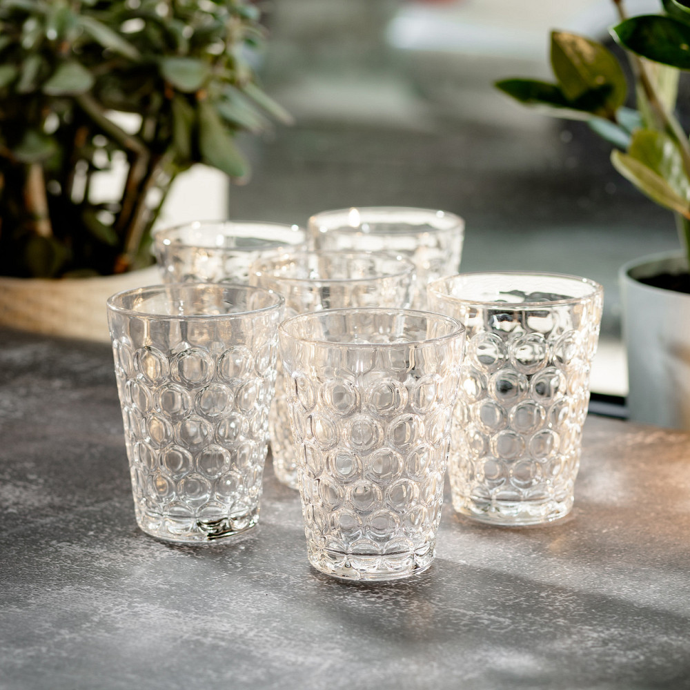 Набір скляних стаканів 6 шт для напоїв 400 мл Київ - фото 1