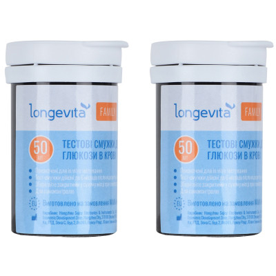 Тест-смужки для глюкометра Longevita Family 2 x 50 шт. (6837151) Вінниця - фото 1