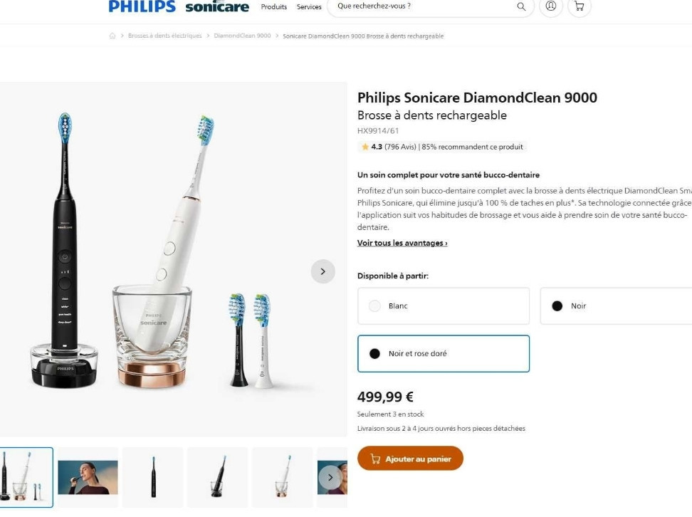 Набор электрических зубных щеток Philips Sonicare 9000 HX9914/61 Киев - изображение 1