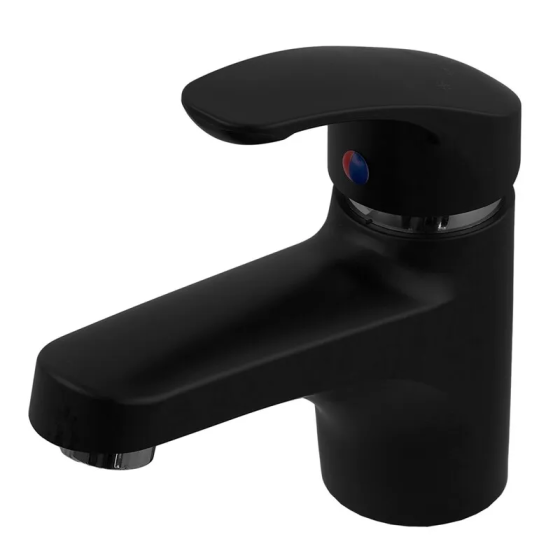 Змішувач для умивальника Plamix Fidel-001 SET матовий чорний з підводкою PM0660 Харків
