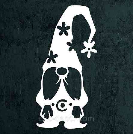 Декоративне настінне Панно «Гномік», Декор на стіну 70*34 см, Білий Київ