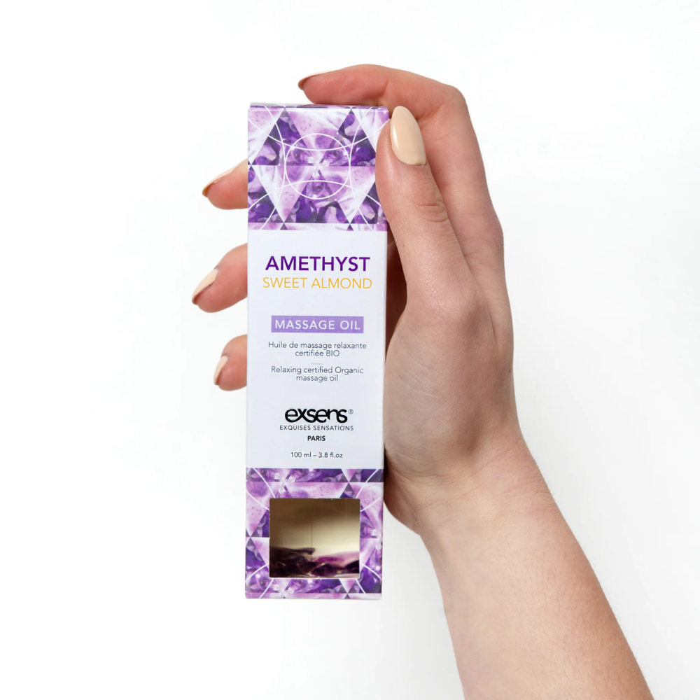Массажное масло EXSENS Amethyst Sweet Almond (расслабляющее с аметистом) 100мл, натуральное Sex Aura Киев - изображение 3