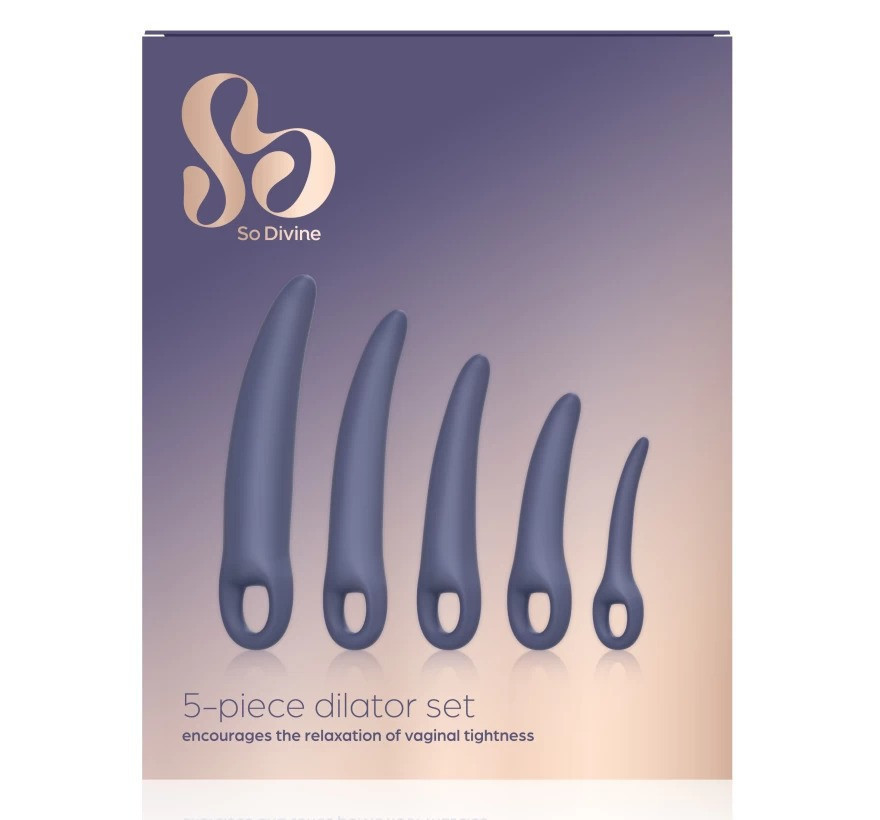 Набір з 5-ти вагінальних силіконових розширювачів Menopause Dilator Set So Divine (Велика Британія) Sex Aura Київ - фото 3