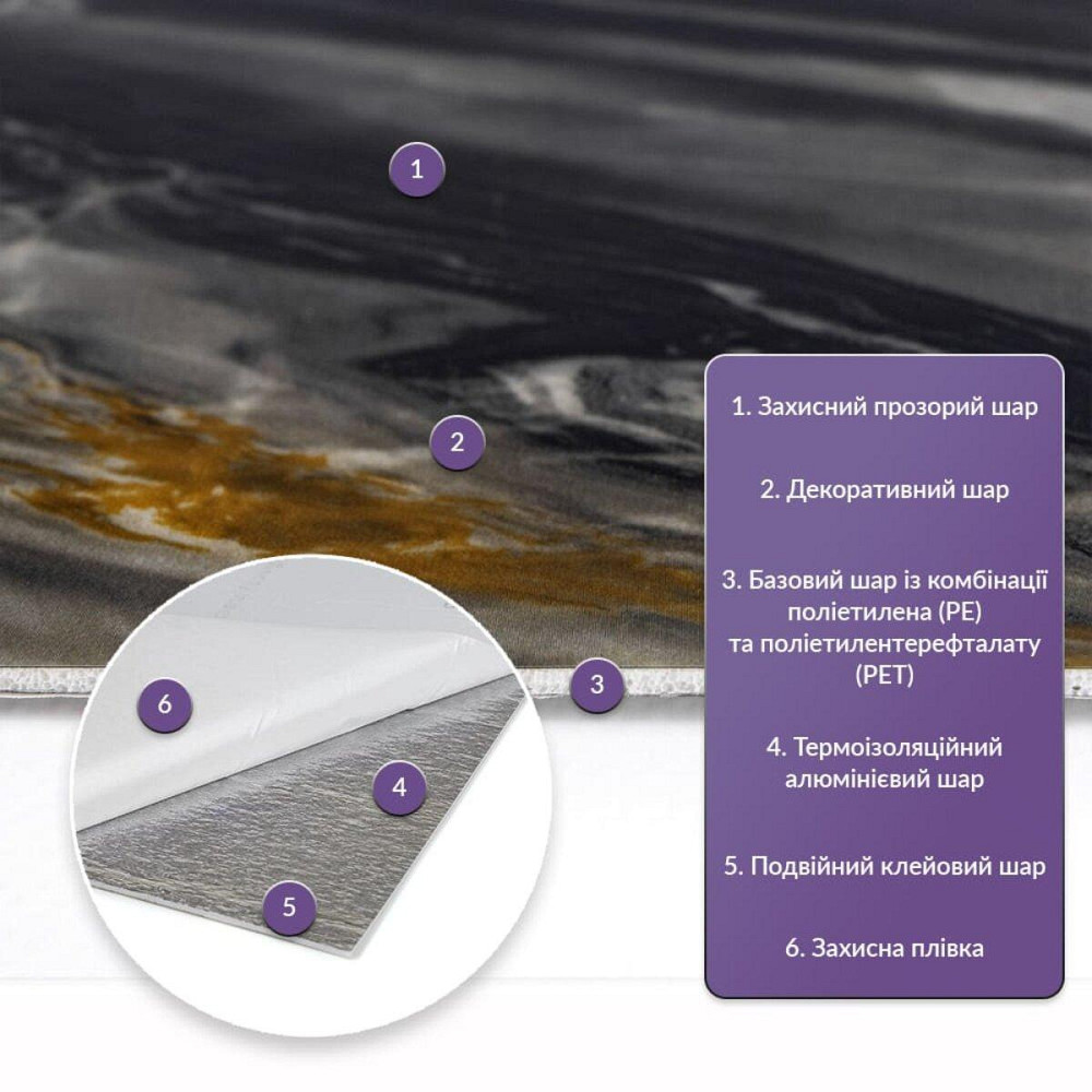 Самоклеюча стінова PET плитка 600х300х2мм SW-00002311 Київ - фото 2