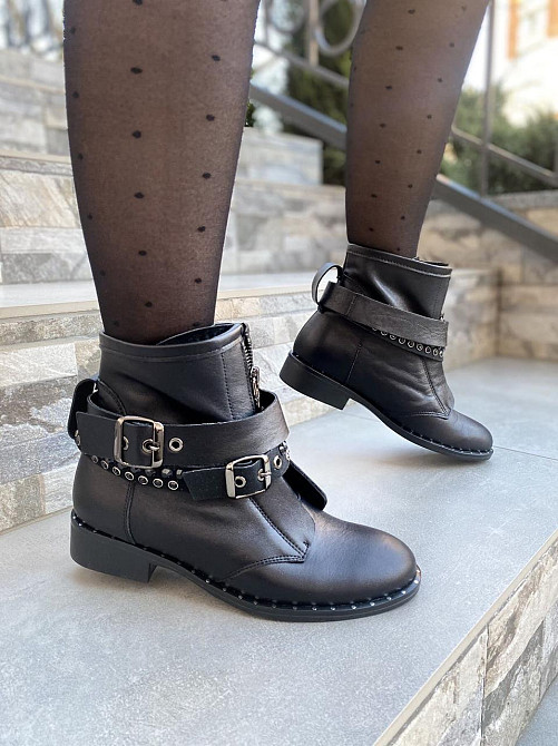 SOTHBY'S Черевики жіночі Sothby's чорні натуральна шкіра висота 13см (Б-5502/2) Коломия - фото 7