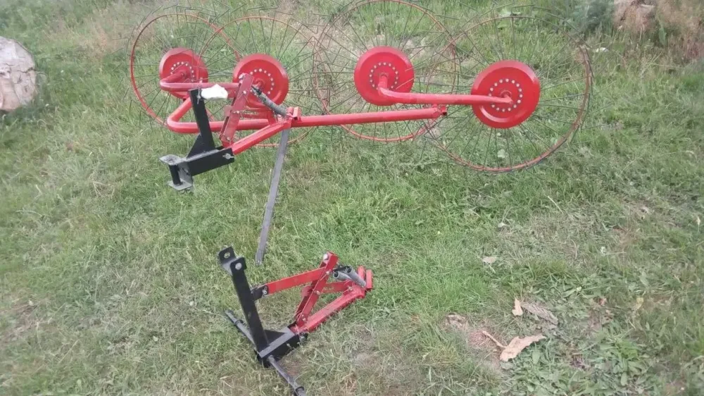 Граблі ворушилки Сонечко механічні 4-колісні граблі до мінітрактора, спиці 5мм Харьков - изображение 4