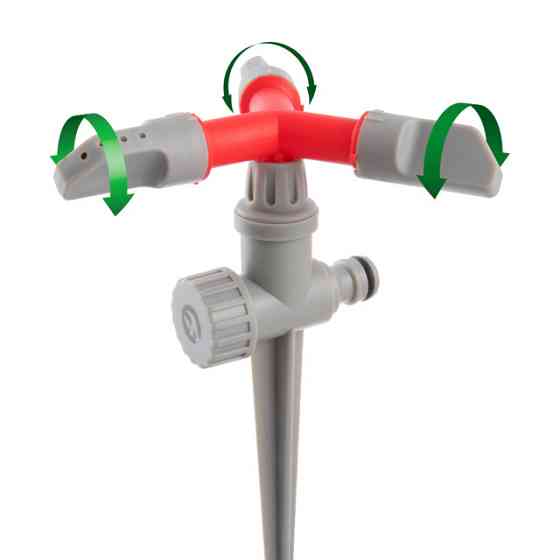 Дождеватель круговой на колку, с вращающейся головкой материалы: PP, ABS INTERTOOL GE-0054 Киев