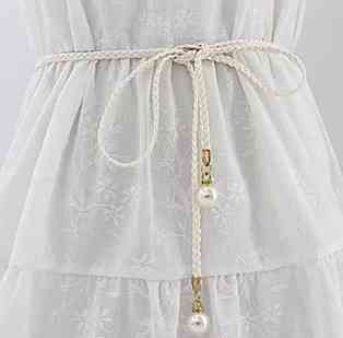 Пояс білий плетіння жіночий Київ